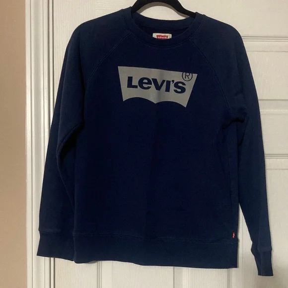 ⭐️⭐️ Levi's Men's Dark Blue Crewneck Sweatshirt - size XL - Picture 1 of 8